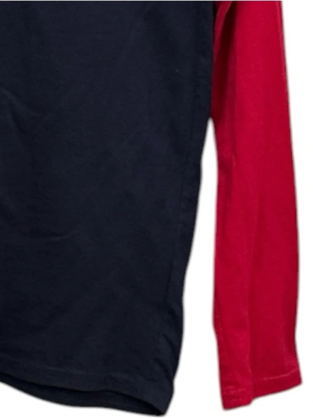 The Children’s Place Boys Colorblock Raglan Long Sleeve Tee Red Navy Size Large